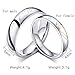 Men Women Ring, GerTong His and Hers Stainless Steel Heart Shape Real Love Promise Ring Wedding Band (Mens Ring Size 10)