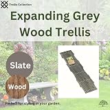 Garden Mile Grey Wooden Trellis 180x90cm Heavy Duty Climbing Plant Support Panel view 6