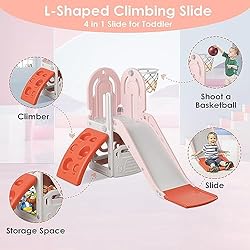 BIERUM 4 in 1 Toddler Slide, Slide for Toddlers Age