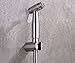 Zen Bidet Flow - Dual Function Soft and Jet Stainless Steel Hand Held Sprayer with a Hook Holder - Shattaf Toilet Attachment Handheld Cloth Diaper Spray Set 5 Foot Hose and T Valve