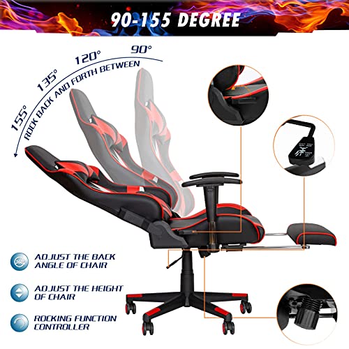 Scurrty Professional Gaming Chair Ergonomic Massage Gaming Chair High