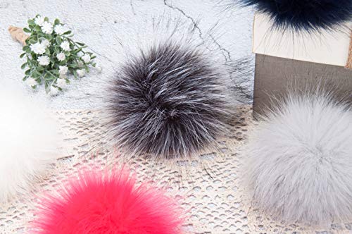 6 Fluffy+Pompom+Keychain+Knitting+Accessories