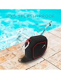 Octagon Altavoz Bluetooth inalámbrico, Hi Fi 100W PMPO, IPX5 Resistencia al agua, IPX5 Resistente al agua, perfecto altavoz inalámbrico para el hogar, viaje, playa, o ducha, por Kempler & Strauss (negro)