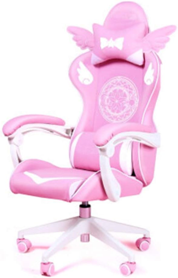Computer/gaming/office chair gaming chair girl chair can go to computer chair home fashion comfortable chair anchor live chair game chair lift office boss chair DVA white-magicarray