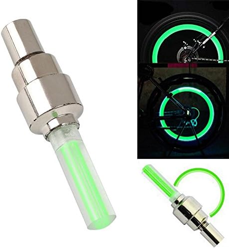 (4 Pack) LED Bike Valve Cap Flashing Strobe Lights