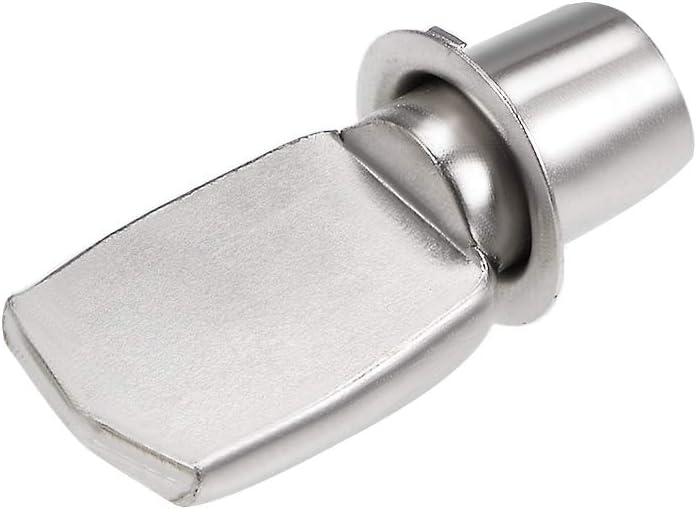 uxcell Shelf Bracket Pegs 7x24mm Nickel Plated Flat Spoon Shape Shelf Holder Support Pins with Mounting Nuts 20 Pcs