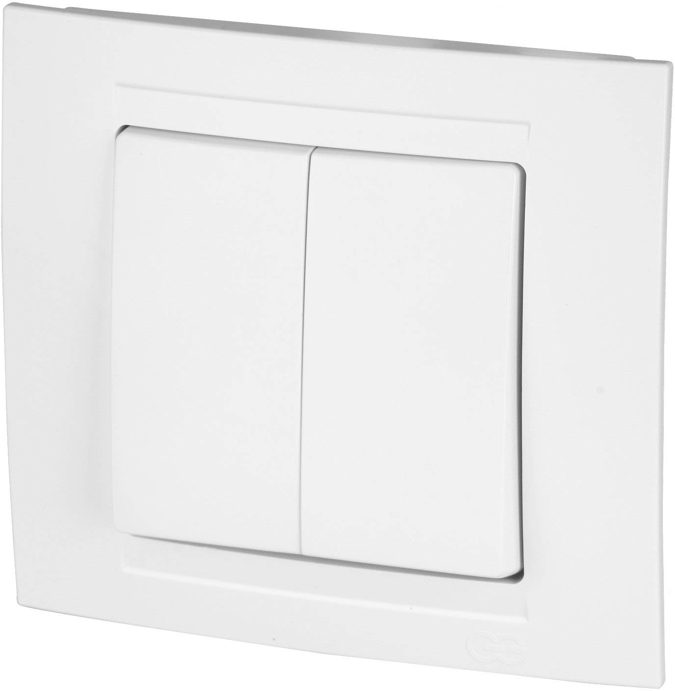 UP Series Switch - All-in-One - Frame + Flush-Mounted Insert + Cover (Series M1 Pure White)
