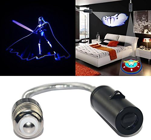 Spoya Star Wars Darth Vader with Laser Sword Night Home Bedroom Hotel Bar E26 E27 Ceiling wall CREE LED logo projection projector light spot light downlight decorative Bulb Light lamp (Vader Sword)