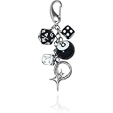 FunBoat Magic 8 Ball Cute Dice Charm Keychain Cute Backpack Purse Bag Hangings Accessories, Y2k Key Chain Gift Aesthetic