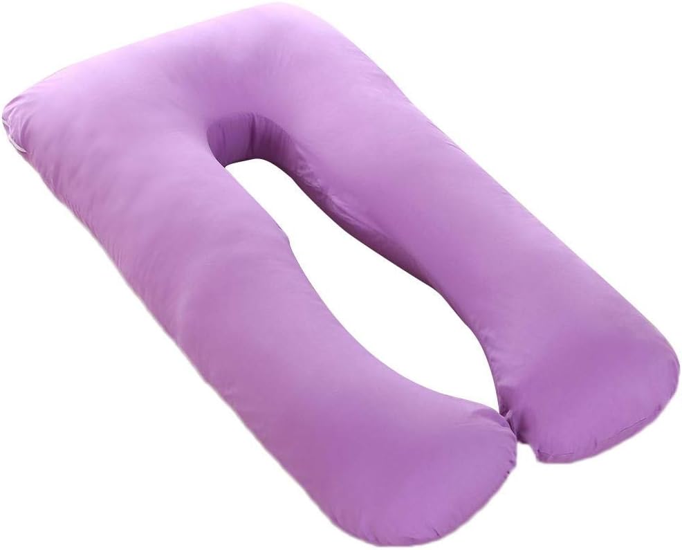 Calmson U Shaped Pregnancy Pillow, Side Sleeping Cotton Pillowcase for Pregnant Women - Back Pain Relief 80 x 160CM