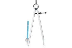 SZHRXC Compass for Geometry, 12 inch Professional Leather Work Divider, Woodworking Compass with Pencil Holder, Spring Divider Wing Compass, Drawing Compass for Leather and Woodworking