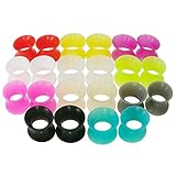 Piercing Area 11 Pairs Thin Silicone Flexible Ear Expander Kit Tunnels Plugs Earlets Earskin Hollow Body Piercing 11 Colors 10MM