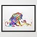 Dignovel Studios 11X14 Lion Watercolor Illustration Art Print Nursery Decor N092