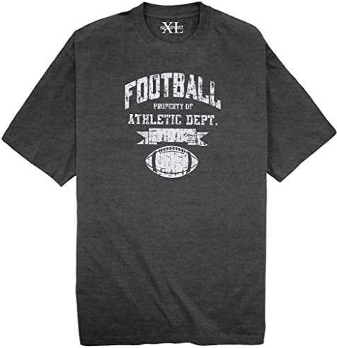 Tall Men's NewportXL Printed T-Shirt FOOTBALL/Athletic Dept 3XLT CHARCOAL #951A-CH
