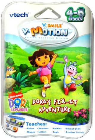 VTech Year 2008 V.Smile Motion Active Learning System Cartridge : Dora's Fix It Adventure That Teaches Colors, Numbers, Spatial Skills Plus Problem Solving and More (Cartridge Only, System Sold Separately)