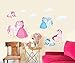 ufengke Cartoon Princess and Unicorn Wall Decals, Children's Room Nursery Removable Wall Stickers Murals