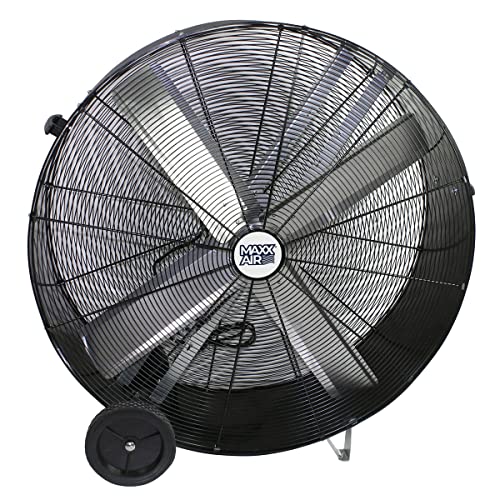 Maxx Air 42" High Velocity Industrial Belt Drive Barrel Fan. Damage and Dent Resistant (42 Inch