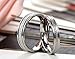 Flongo His and Hers 6mm 4mm Wide Matte Finished Sparkle Stainless Steel Engagement Wedding Band Rings