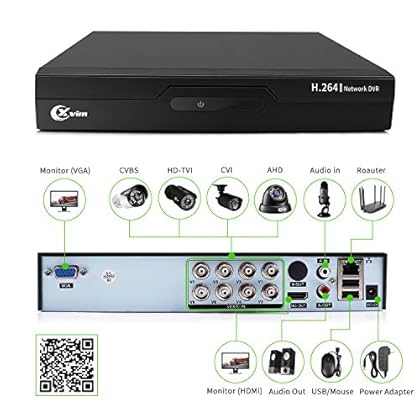 XVIM 8CH 1080P Security Camera System Home Security Outdoor 1TB Hard
