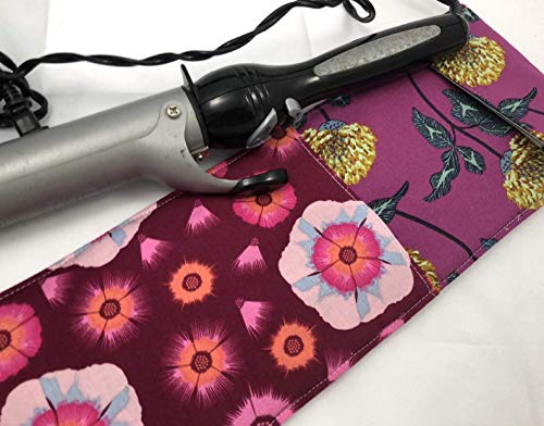 Curling Iron Holder Cover or Flat Iron Case - English Summer Violet - Thumbnail 3