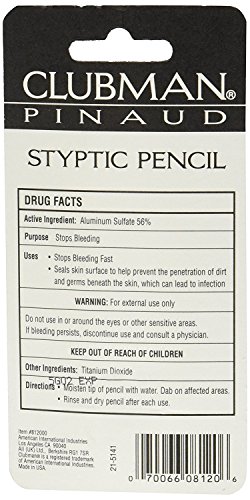 Clubman Pinaud Styptic Pencil Travel Size .33 oz (pack of 10)