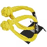 Offroading Gear Set of Two 3/8" Synthetic Soft Rope Shackles w/Free Storage Bag, 30,000lbs+