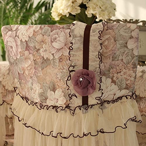 Decorative Waterproof Tablecloths Home Decor Home Tablecloth table cloth chair cushion chair cover set lace fabric chair cover rectangular coffee table tablecloth modern European style (Color : Purple
