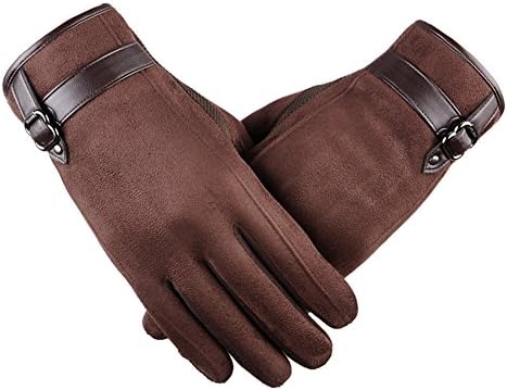 Onewal Winter Warm Touch Screen Gloves with Soft Fleece Lined Driving and Cycling Anti-skid Glove Coffee