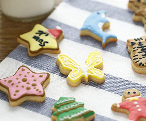 JHFY Cookie Cutter-Food Grade sandwich cut mold fruit embossing mold biscuit mold love sandwich(18-piece)