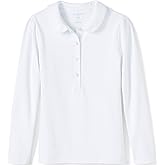Lands' End Girls Long Sleeve Peter Pan Collar Polo Shirt