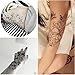 DaLin Sexy Floral Temporary Tattoo Fake Tattoos for Women Men Black Rose Flowers Collection