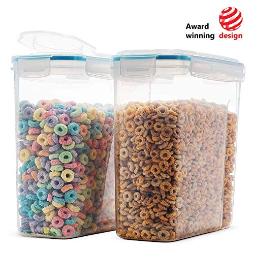 Komax Biokips Cereal Containers Storage Set of 2 – Airtight Food Storage Containers – Cereal Dispenser for All Dry Foods – BPA-Free Cereal Container Set for Pantry Organization and Storage (135 oz) - Thumbnail 7