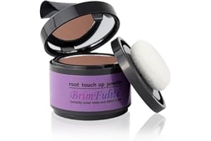 BRIMFULITE Root Touch Up Hair Color Quick Covering Hair Powder for Men and Women Stain-proof Windproof Gray Hair Cover Up with Compact Puff and Mirror 0.14 oz (Auburn)