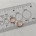 Tiny Hoop Earrings or Nose Rings, Rose Gold Over Silver, 8 mm, Polish Cloth,Keeper Bag, Endless Hoops,Nose,Cartilage,Ears,Lips