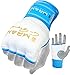 EMRAH Pro Training Ladies Boxing Inner Gloves Hand Wraps MMA Wraps Mitts (Medium, White/Blue)