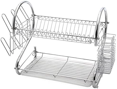 1208S 2-Tier Stainless Steel Dish Drying Holder Rack
