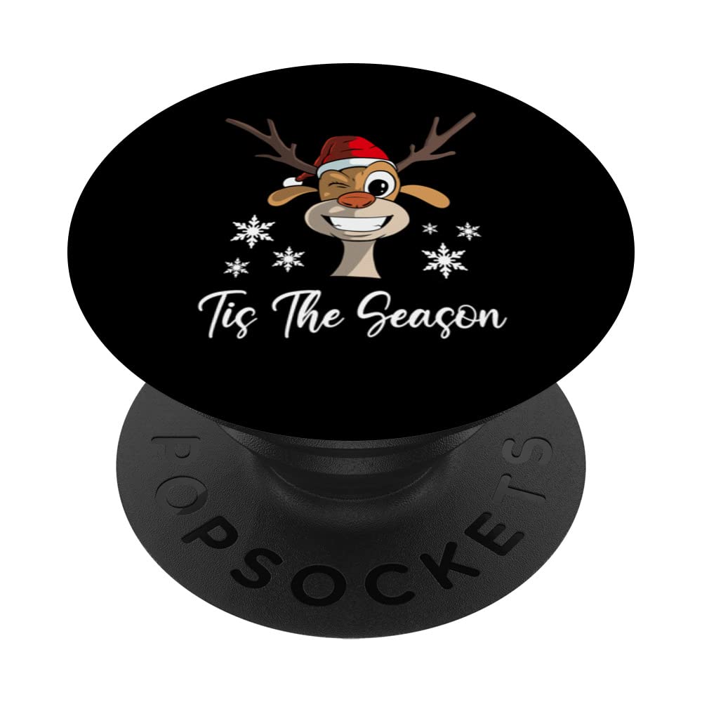 Christmas Quote Tis the Season Funny Deer PopSockets Swappable PopGrip