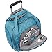 DELSEY PARIS Quilted Rolling Tote Bag Under-Seater with 2 Wheels, Teal, One Size