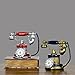 1Pack Antique Telephone Creative Retro Decorative Phone Resin Rotary Dialing Telephone Decorating Cafe Bar Window Decoration Home Decoration Props (Blue)