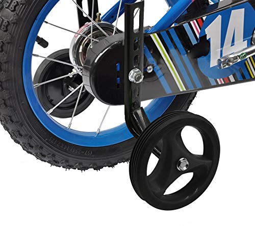 LOOYUAN Training Wheels for 12 14 16 18 20 inch Bike,Bicycle Training Wheels Heavy Duty for Kids Boy Girls Bikes,Designed with Reinforced Metal to Prevent Bending and Falling (Black)