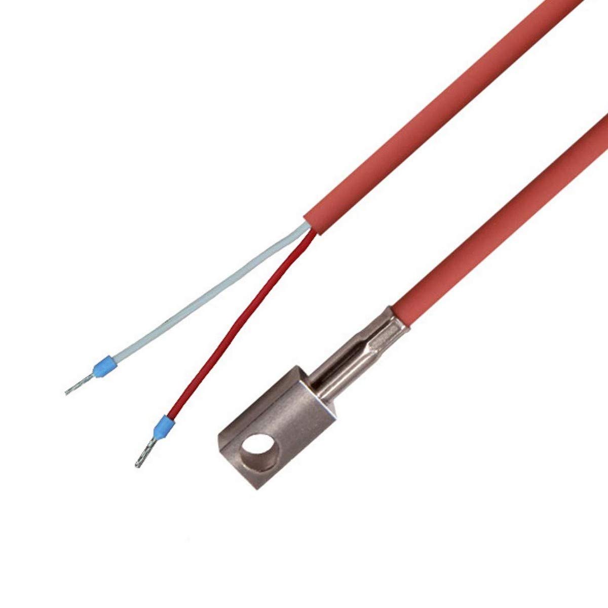 iOVEO 049OF02202 - PT1000 - Surface sensor, 4-sided stainless steel fitting, temperature sensor with silicone cable up to 200°C, 2 meters