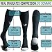 Compression Socks – Graduated Comfort Fit for Athletic Running, Nurses, Maternity, Flight Travel | Mens and Womens Compressive Stockings | Circulation, Stamina and Recovery Support (Black L/XL)