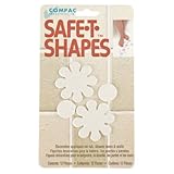 Compac Safe-T-Shapes Bathtub Appliques, White Daisy, 3 Count