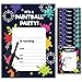 Paintball Style 2 Happy Birthday Invitations Invite Cards (10 Count) With Envelopes Boys Girls Kids Party (10ct)