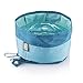Kurgo Zippy Bowl for Dogs, Collapsible Travel Dog Bowls, Pet Food & Water Hiking Container, Food Grade Silicone, Travel Accessories for Pets, Includes Carabiner, Holds 48 oz (Barn Red)
