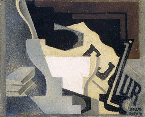 Cutler Miles Spoon And Bowl by Juan Gris Hand Painted Oil on Canvas Reproduction Wall Art. 30x24