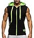 LemonGirl Men's Bodybuilding Sleeveless Hoodie Gym Tank Top