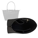 Lckaey Purse Organizer Insert for Le Pliage Handbags Insert Organizer- Felt Organizer 1012black2-M