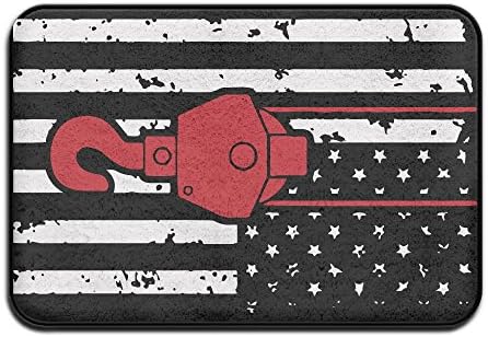 Crane Operator USA Flag Patriotic Non-slip Outside/Inside Floor Mat For Health And Wellness Offices Entrance Rug 23.6"x 15.7"
