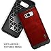 Galaxy S8 Case, Ringke [Flex S Series] Elite Coated Textured Modern Leather-Style Streamlined Anti-Fingerprint Advanced Shockproof Sophisticated Rustic Case for Samsung Galaxy S8 - Blazed Red